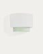 Applique murale Bianella en coton et velours côtelé turquoise Ø 40 cm