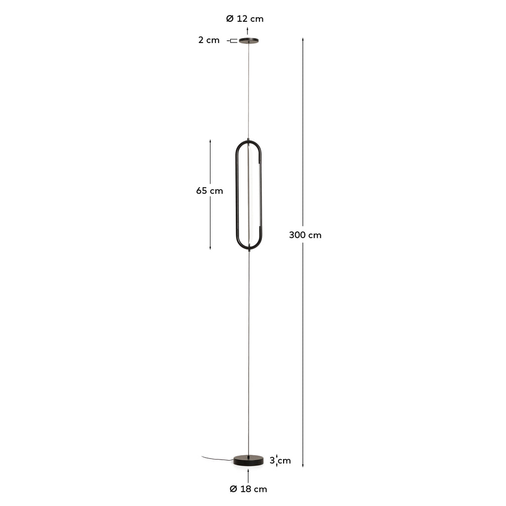 Llum de sostre Bow d’alumini negre Ø 16 cm