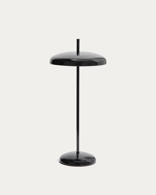 Lámpara de mesa portátil Porte de aluminio negro