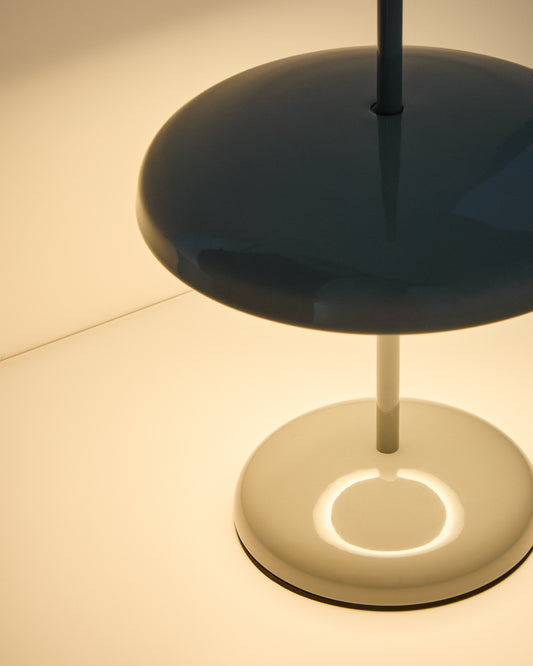 Lámpara de mesa portátil Porte de aluminio verde claro