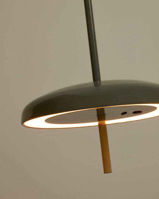 Lámpara de techo portátil Porte de aluminio verde claro Ø 16 cm