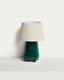 Lampe de table Odra en céramique verte avec finition brillante