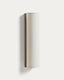 Applique murale Umbran en bois d'hévéa marron clair et lin beige
