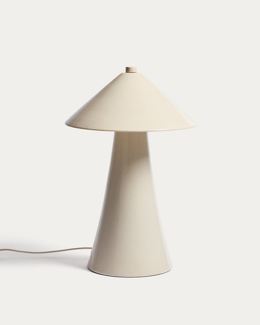 Llum de taula Ceren de ceràmica beix 54 cm