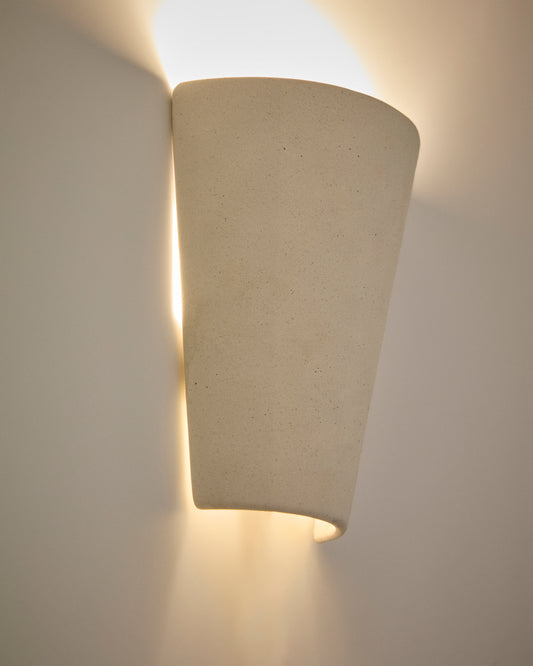 Aplic de paret Ceren de ceràmica blanc 21 cm