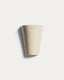 Aplique de pared Ceren de cerámica beige 13 cm
