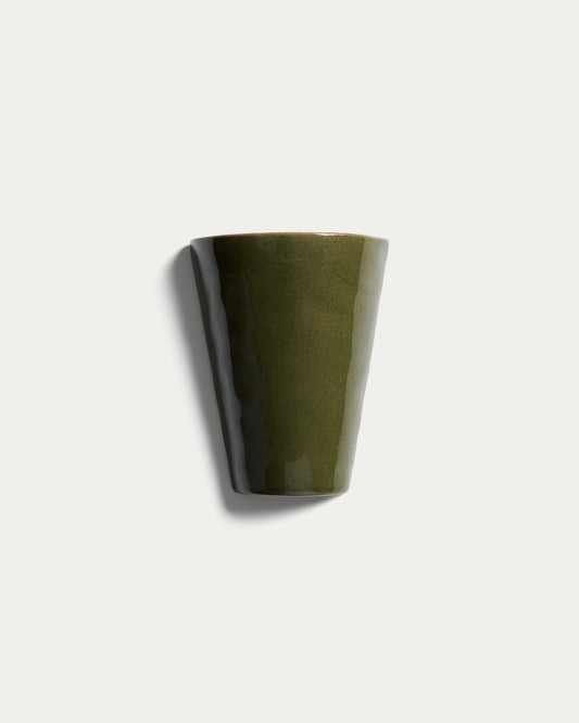 Aplic de paret Ceren de ceràmica verd 13 cm