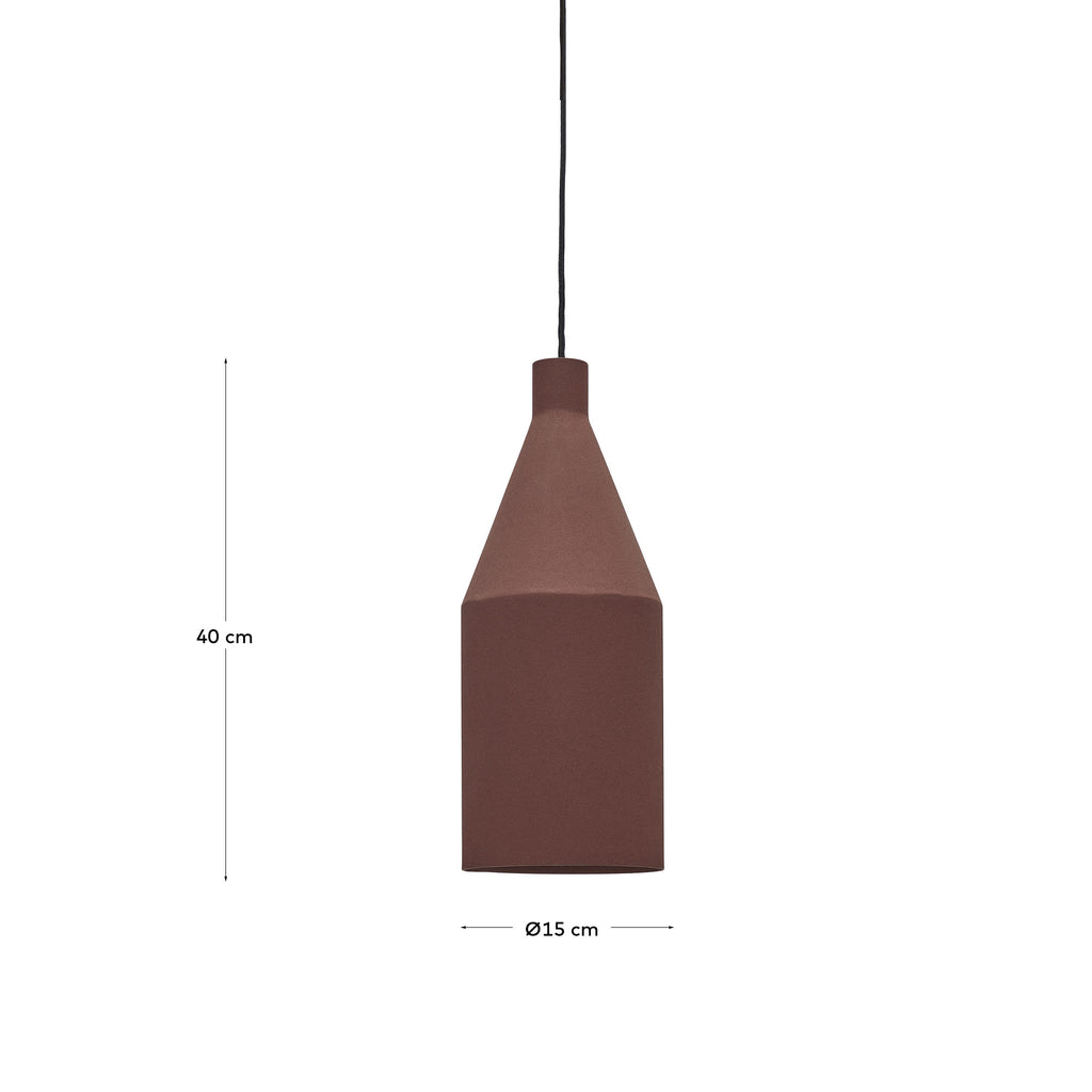 Suspension Peralta en métal peint terracotta Ø 15 cm