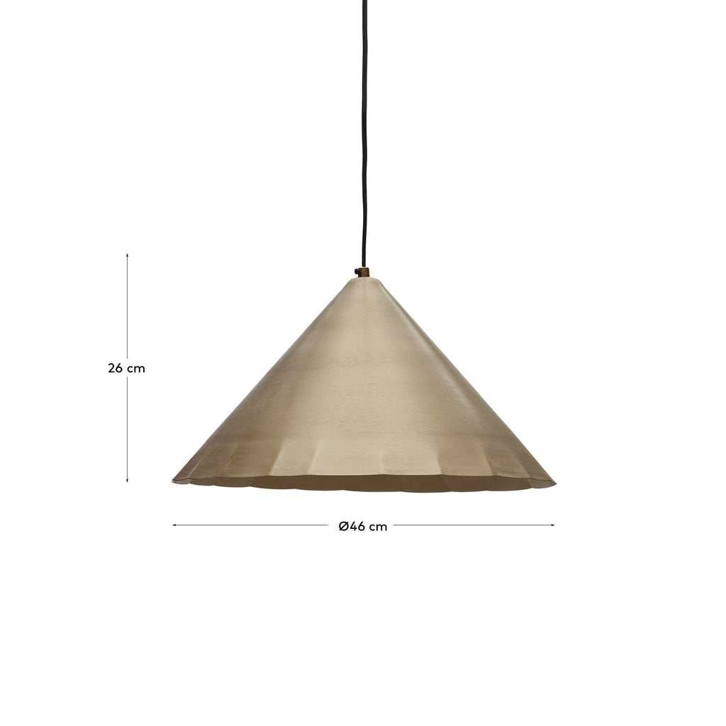 Lámpara de techo Parlava de latón Ø 46 cm