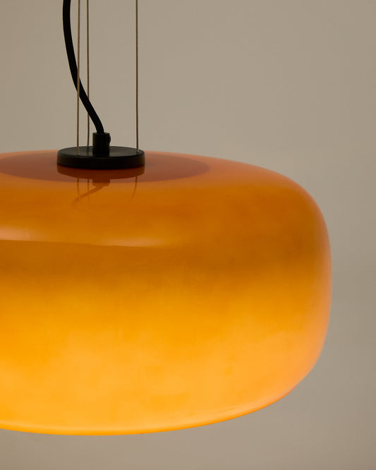 Lámpara de techo Reig de cristal naranja Ø 38 cm