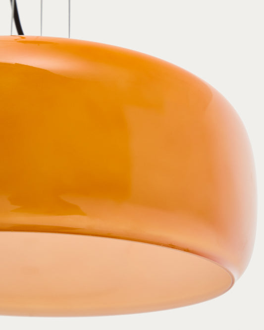 Lámpara de techo Reig de cristal naranja Ø 38 cm