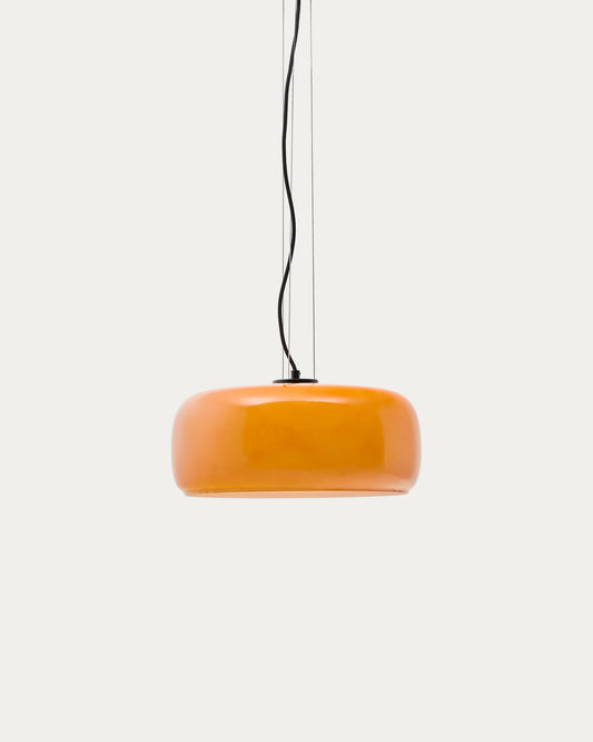 Lámpara de techo Reig de cristal naranja Ø 38 cm