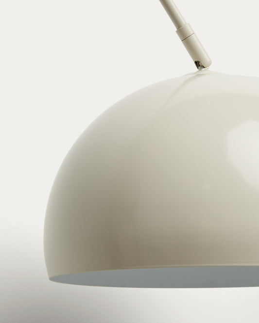 Llum de peu Madali d’acer amb acabat blanc i marbre blanc