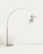 Lampadaire Madali en acier avec finition blanche et marbre blanc