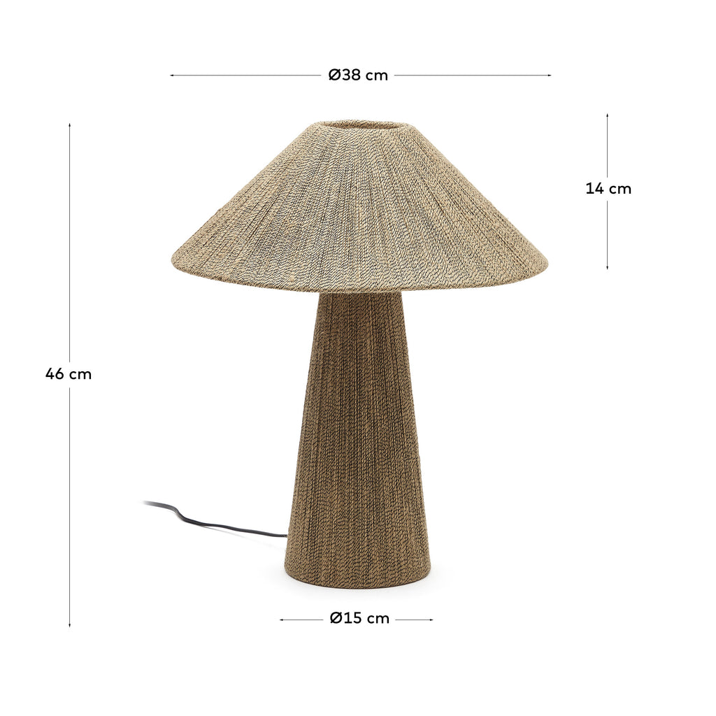 Lampe de table Renee en jute naturelle
