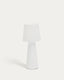 Grande lampe de table extérieure Arenys en métal avec finition blanche