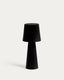 Grande lampe de table extérieure Arenys en métal avec finition noire