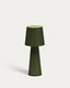 Grande lampe de table extérieure Arenys en métal avec finition verte