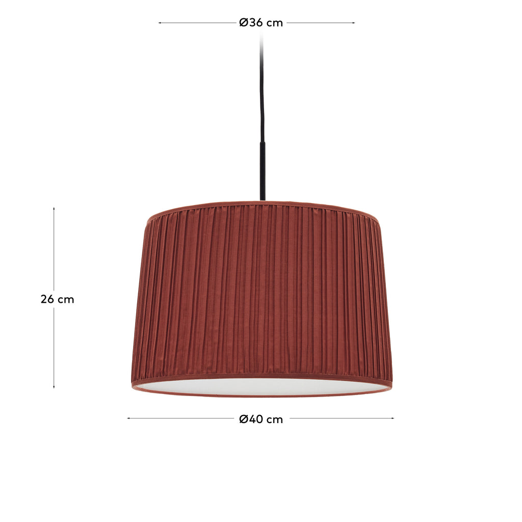 Pantalla para lámpara de techo Guash terracota Ø 40 cm