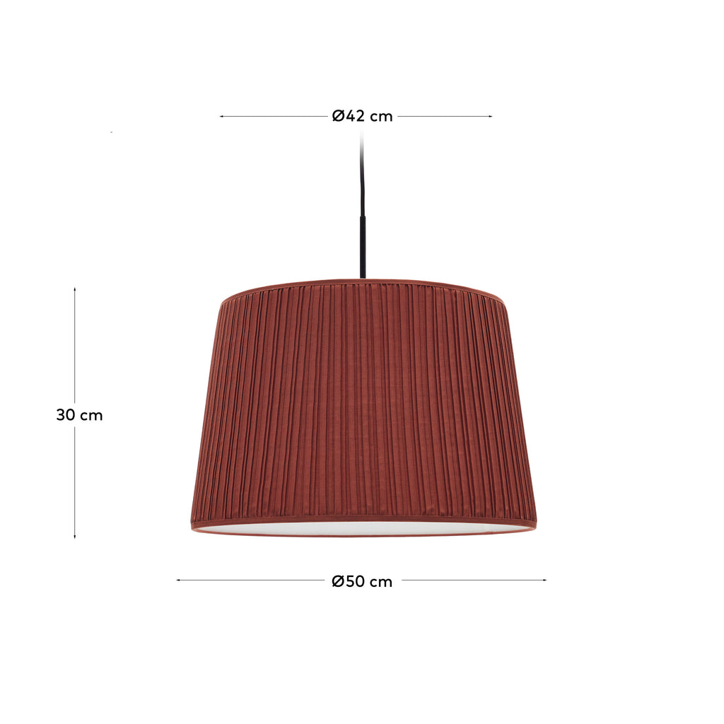 Pantalla para lámpara de techo Guash terracota Ø 50 cm