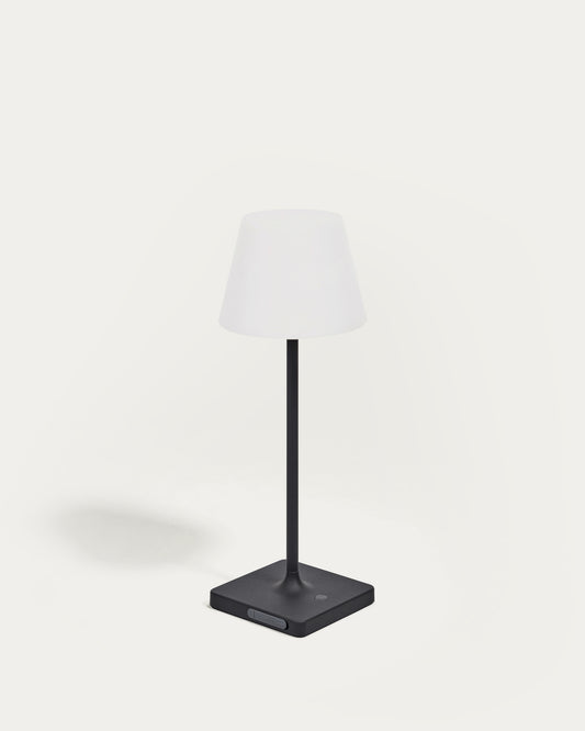 Lampe de table d'extérieur Aluney avec finition noire