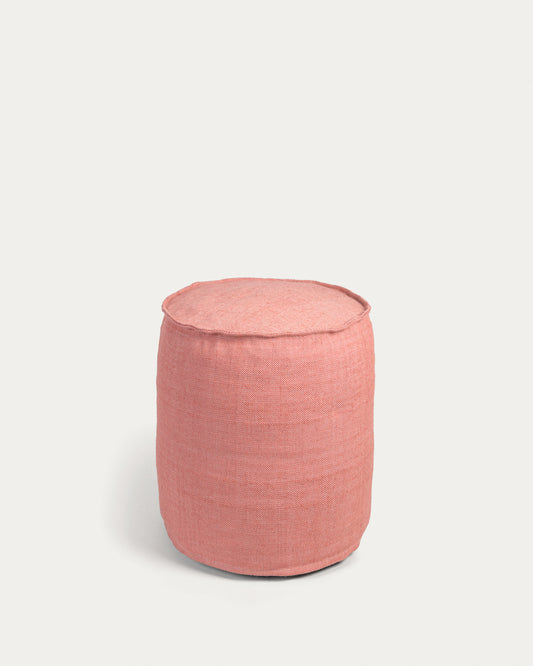 Puf redondo Isaura 100% PET terracota Ø 40 cm