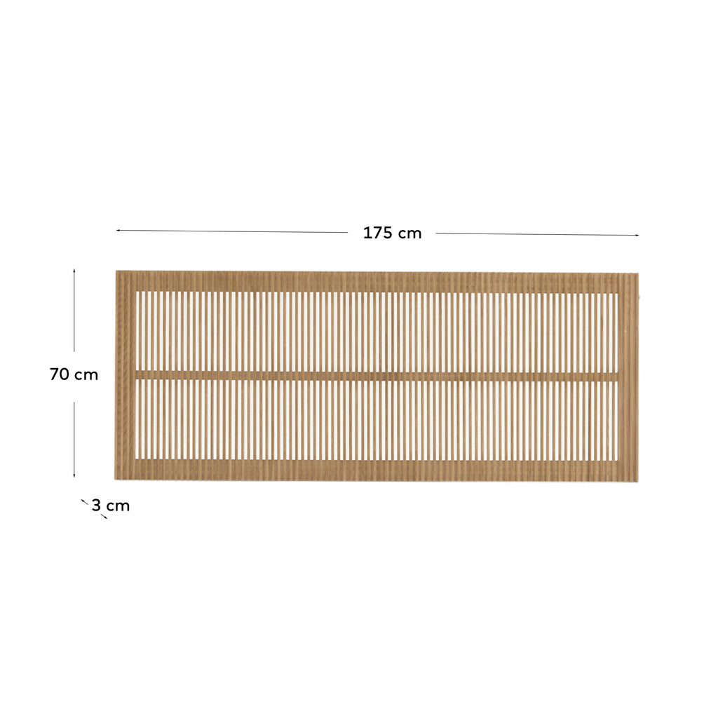 Capçal Beyla de fusta massissa de freixe per a llit de fins a 160 cm FSC 100%