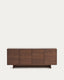 Aparador Norlen 4 puertas y 2 cajones de chapa de nogal FSC Mix Credit 194,5 x 78 cm