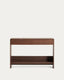 Consola Norlen con 2 cajones y balda de chapa de nogal FSC Mix Credit 120 x 81 cm