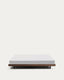 Base Norlen en placage de noyer avec finition foncée pour matelas de 160 x 200 cm FSC Mix Credit