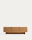 Mueble TV Norlen 3 puertas de chapa de roble acabado tono natural FSC Mix Credit 150 x 40 cm