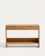 Consola Norlen con 2 cajones y balda de chapa de roble acabado tono natural FSC Mix Credit 120 x 81 cm