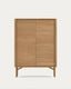 Aparador alto Lenon 4 puertas madera maciza y chapa de roble 104,5 x 144 cm FSC MIX Credit