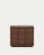 Commode Onix 3 tiroirs en placage de noyer finition foncée 100 x 78 cm FSC Mix Credit