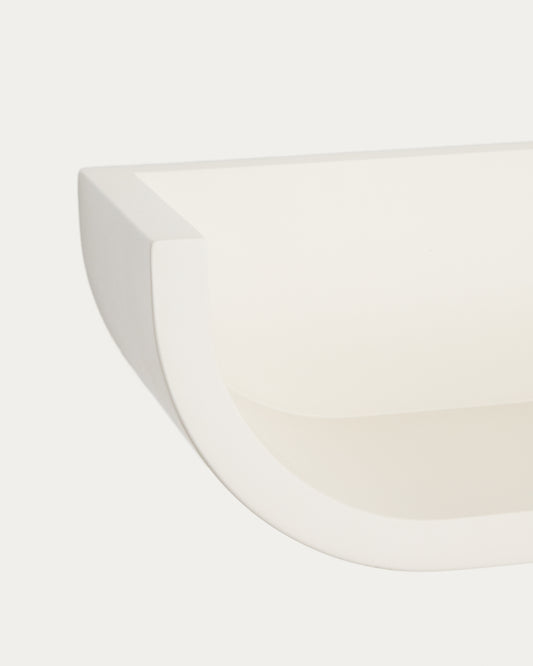 Étagère Salaya en contreplaqué de frêne avec finition laquée beige 60 x 12 cm