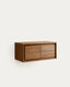 Mueble de baño Kenta de madera maciza de teca con acabado natural 90 x 45 cm