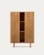 Aparador alto Mailen 2 puertas en chapa de fresno con acabado natural 110 x 160 cm