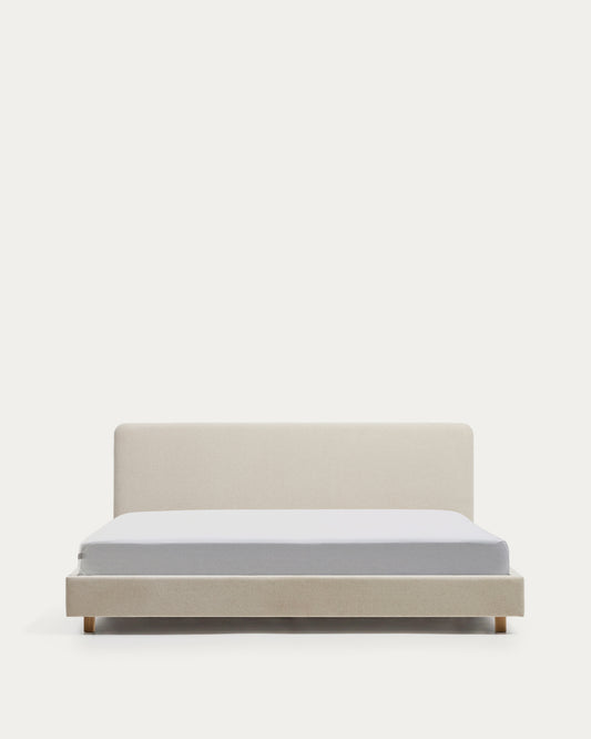Cama Selven de xenilla beix per a matalàs de 180 x 200 cm