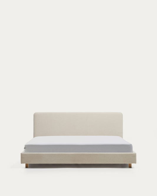 Cama Selven de xenilla beix per a matalàs de 160 x 200 cm
