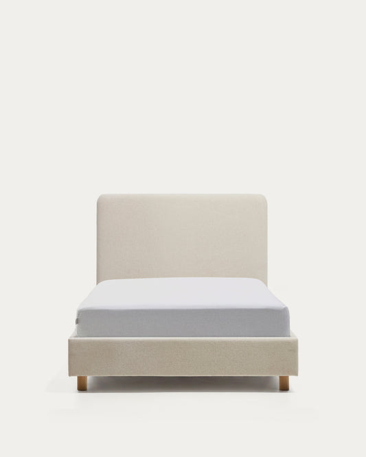 Cama Selven de xenilla beix per a matalàs de 90 x 200 cm