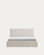 Cama amb canapè abatible Darnela de xenilla cru per a matalàs de 150 x 200 cm FSC 100%