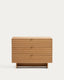 Cómoda Norlen 3 cajones de chapa de roble acabado tono natural FSC Mix Credit 101 x 75 cm