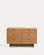 Cómoda Norlen 6 cajones de chapa de roble acabado tono natural FSC Mix Credit 120 x 75 cm