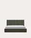 Cama amb canapè abatible Darnela de xenilla verd molsa per a matalàs de 160 x 200 cm