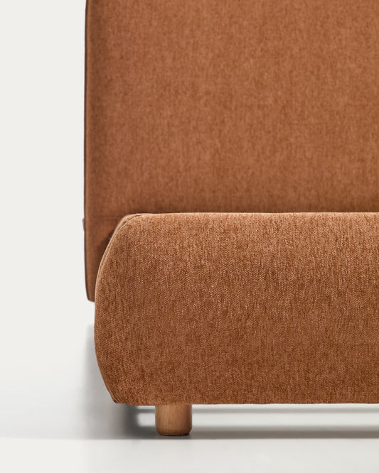 Lit Elerio en chenille cuivrée douce pour matelas de 90 x 200 cm