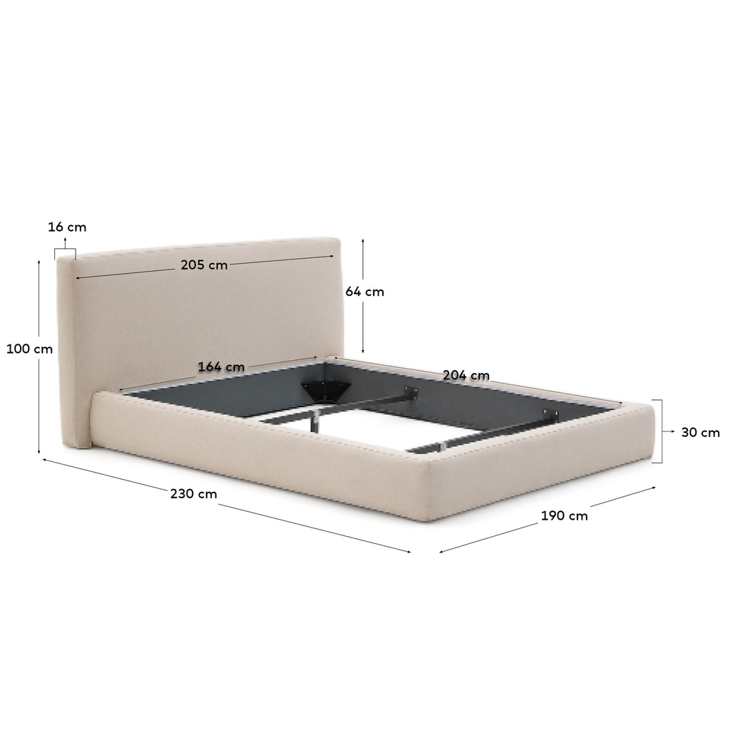 Llit desenfundable Blok cru per a matalàs de 160 x 200 cm FSC Mix Credit