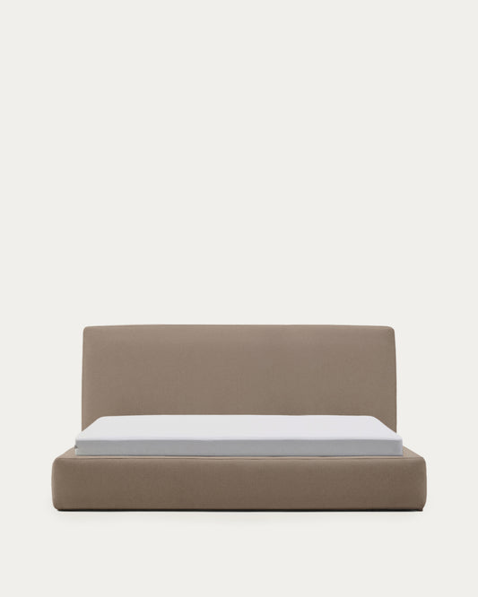 Lit déhoussable Blok marron pour matelas de 180 x 200 cm FSC Mix Credit
