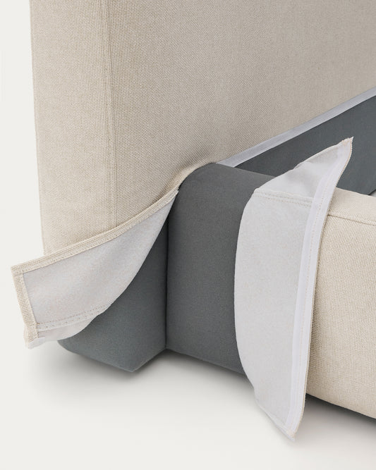 Funda per a llit Blok beix per a matalàs de 180 x 200 cm