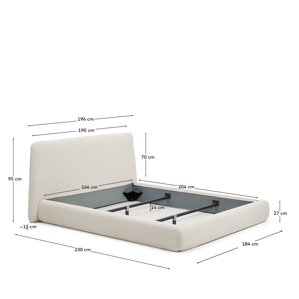 Cama desenfundable Martina de borreguito marrón para colchón de 160 x 200 cm FSC Mix Credit