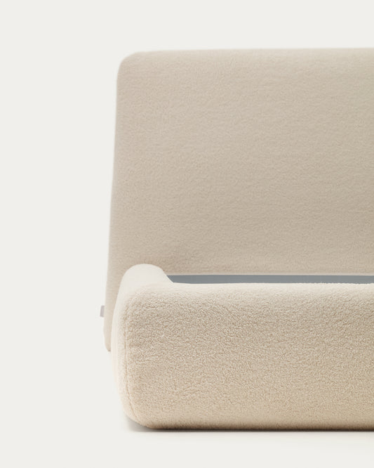 Funda llit Martina borreguet cru per a matalàs de 180 x 200 cm